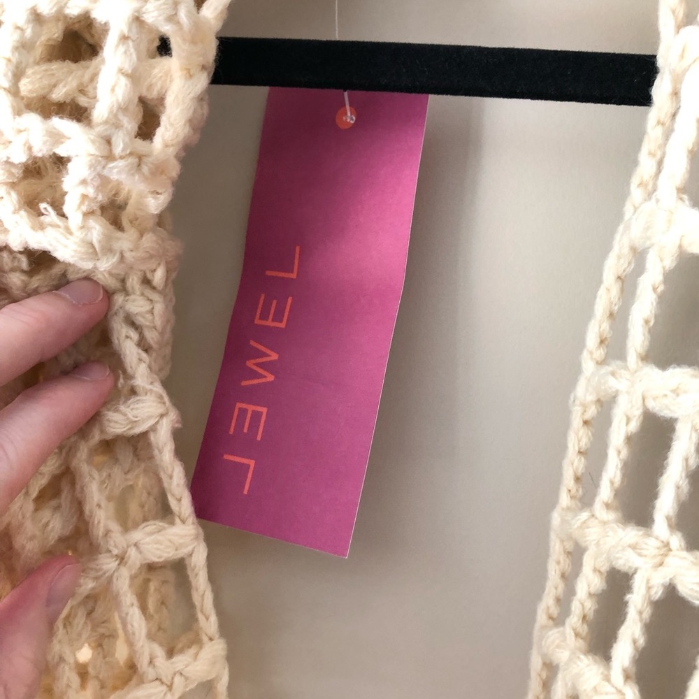 Chic Cream Crochet Infinity Scarf - Picture 3 of 5